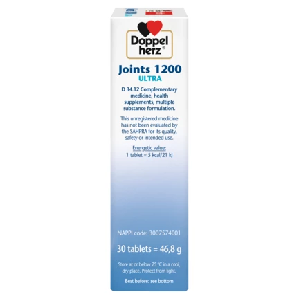Illustration of the product packaging Doppelherz aktiv Joints 1200 ULTRA side view right